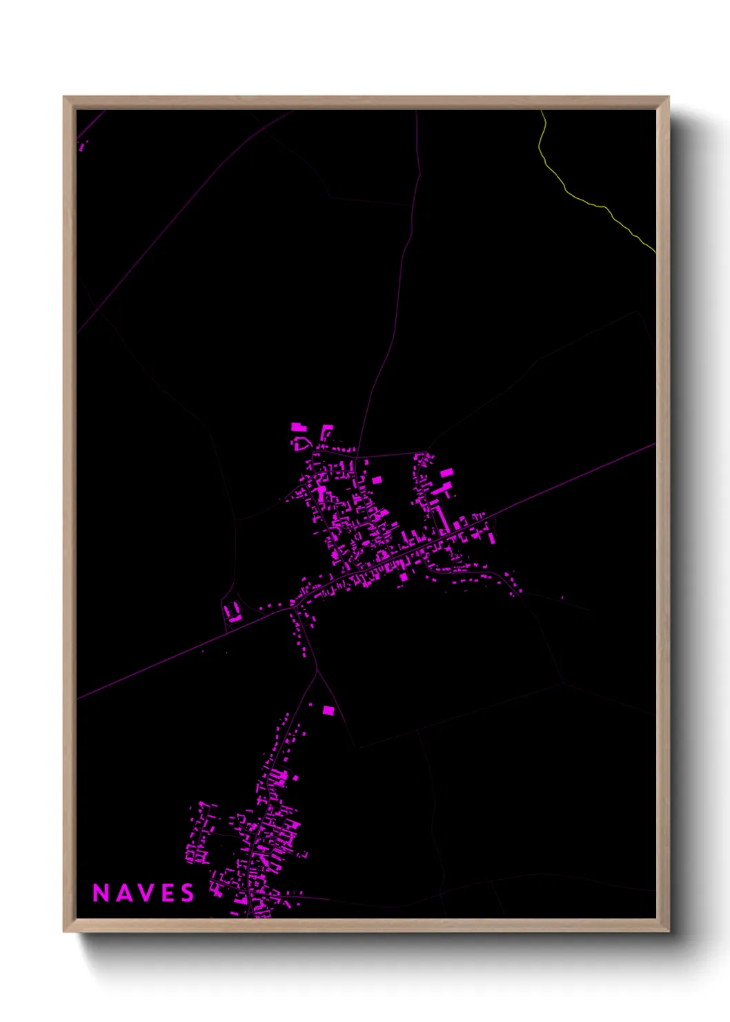 Une affiche de carte sur Naves