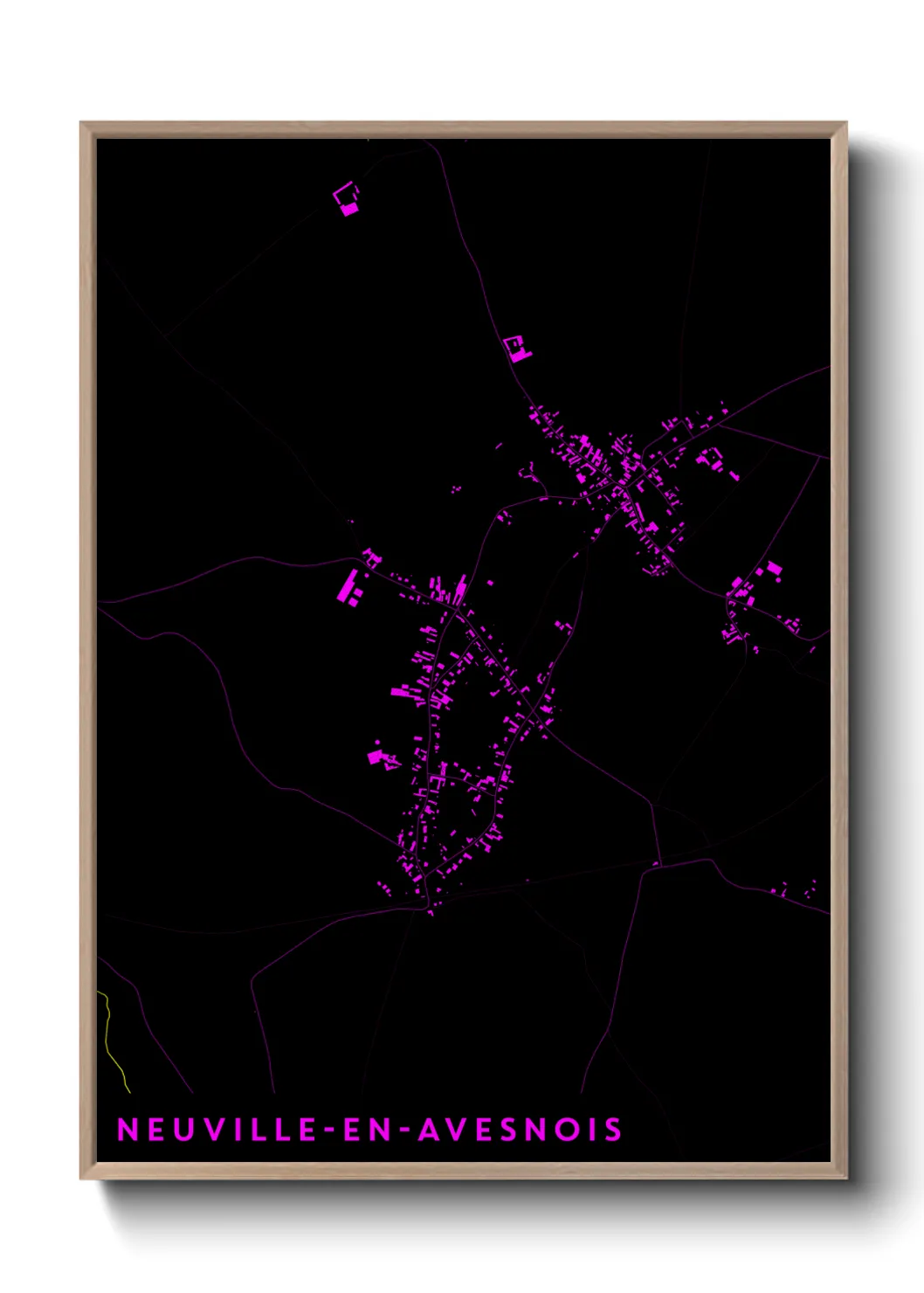 Une affiche de carte sur Neuville-en-Avesnois