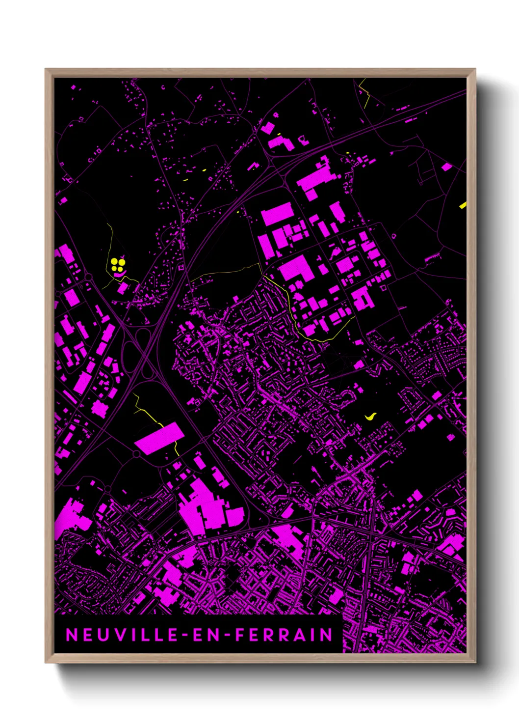 Un poster carteNeuville-en-Ferrain