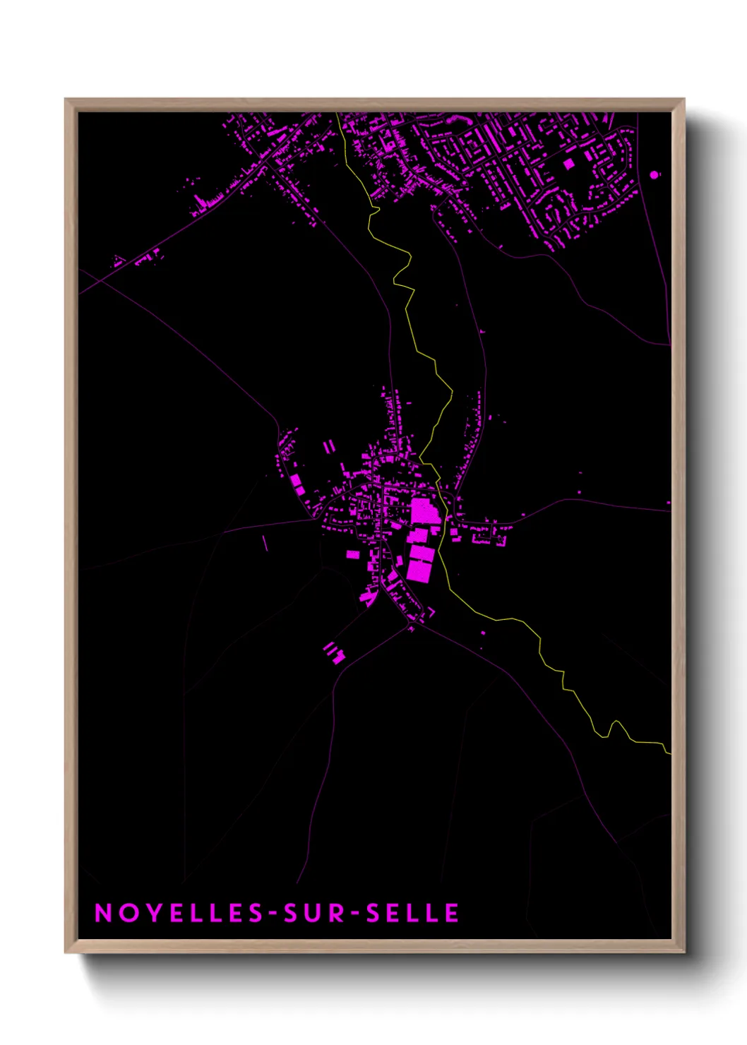 Une affiche de carte sur Noyelles-sur-Selle