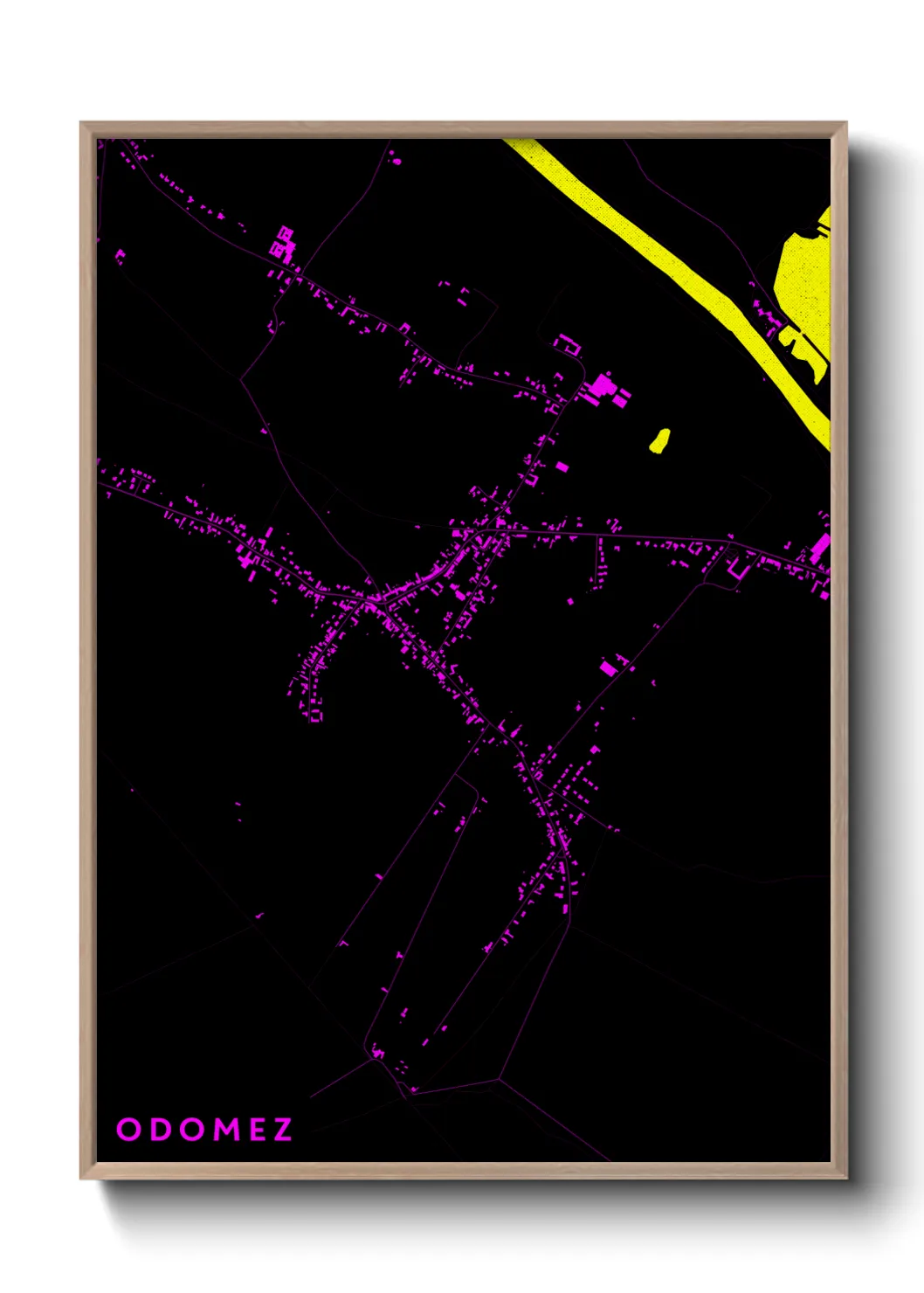 Une affiche de carte sur Odomez