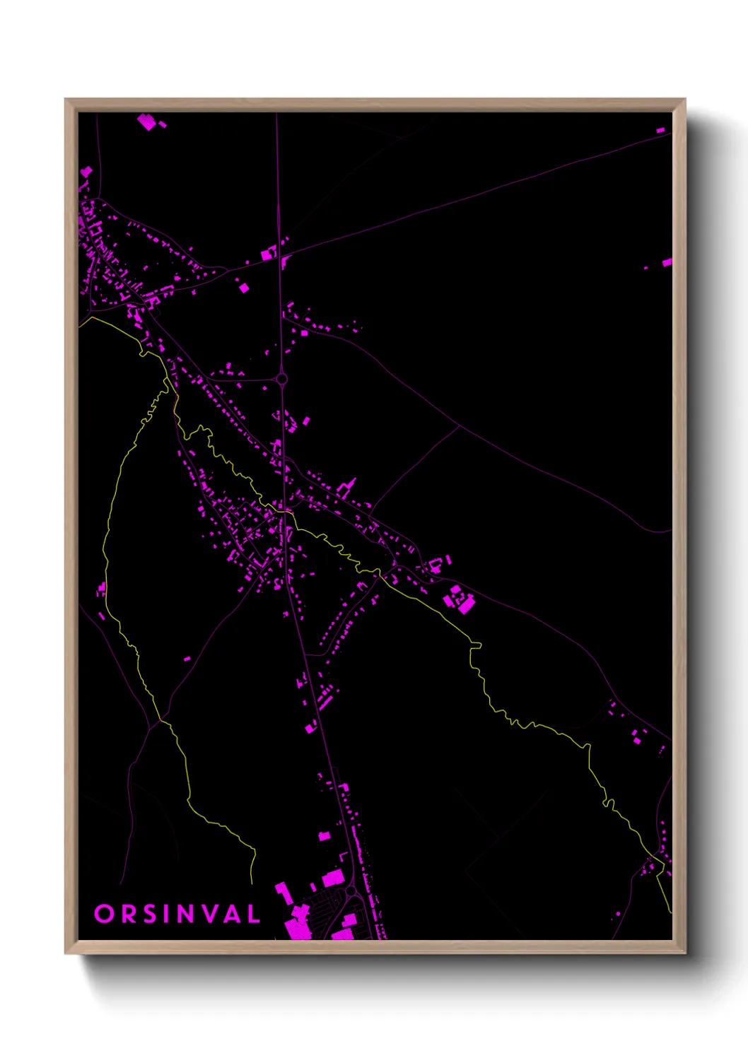 Une affiche de carte sur Orsinval