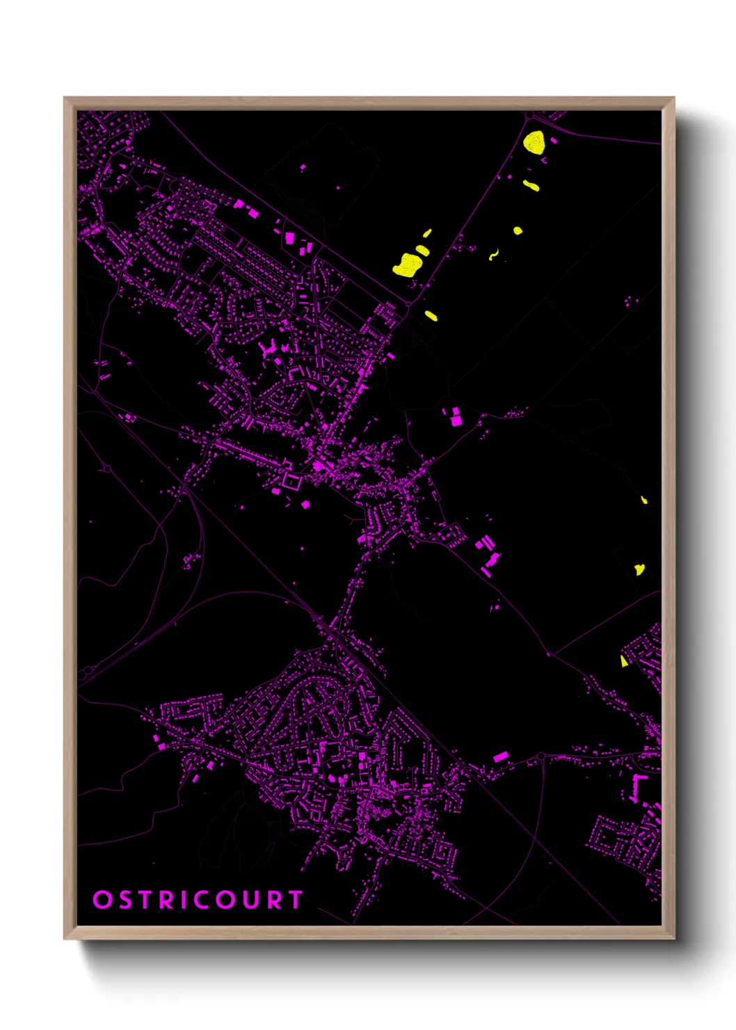 Une affiche de carte sur Ostricourt