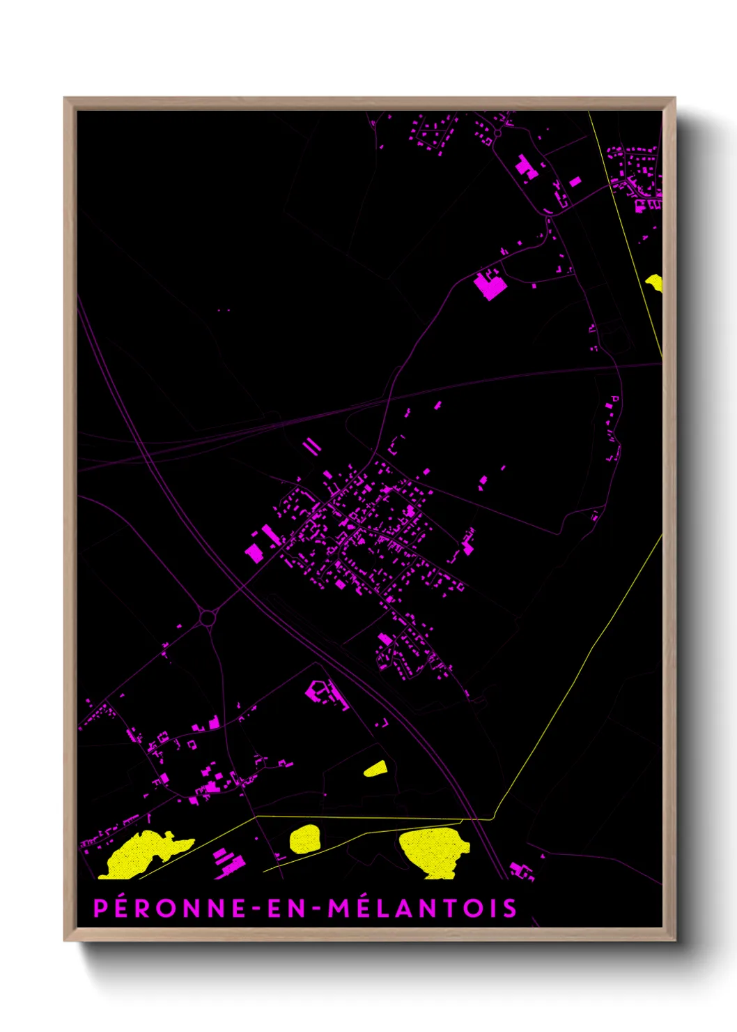 Une affiche de carte sur Péronne-en-Mélantois