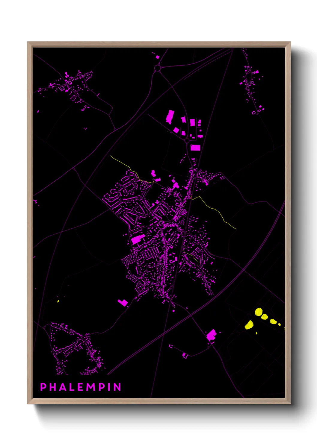 Une affiche de carte sur Phalempin