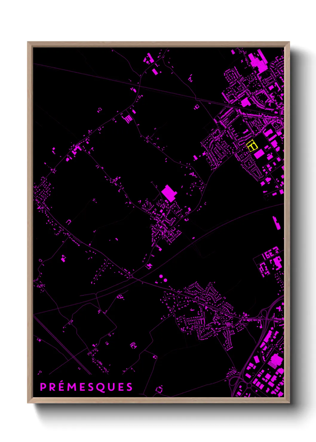 Une affiche de carte sur Prémesques