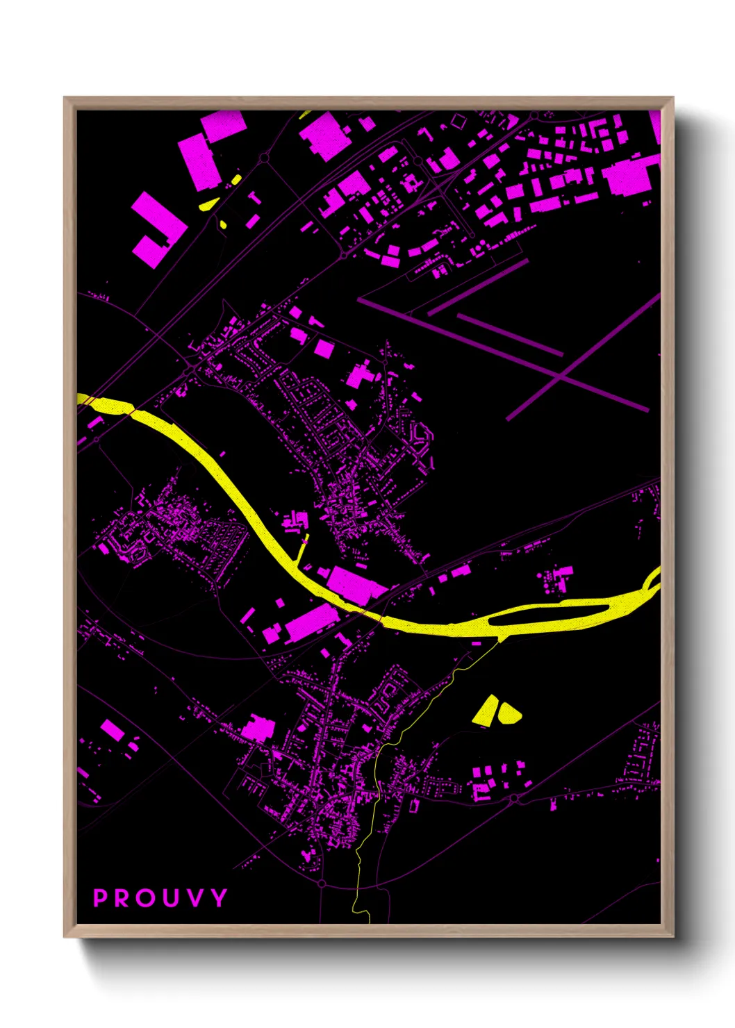 Une affiche de carte sur Prouvy