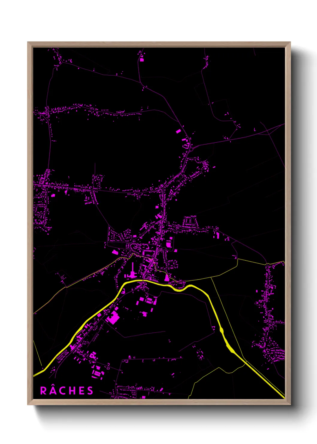 Une affiche de carte sur Râches