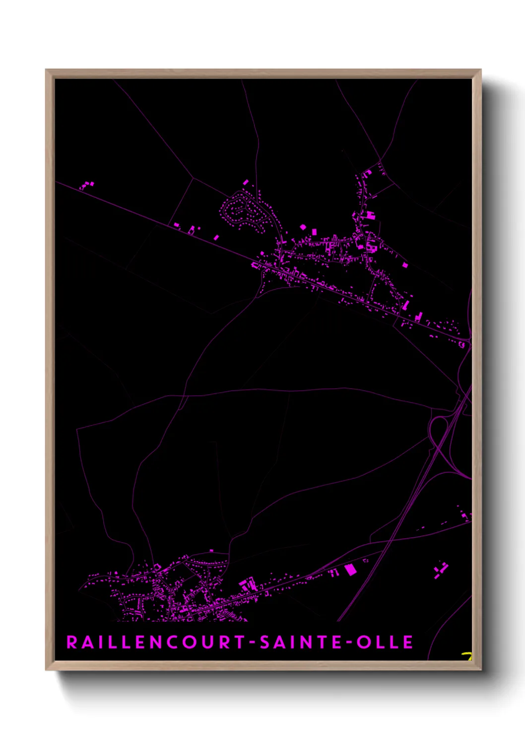 Une affiche de carte sur Raillencourt-Sainte-Olle