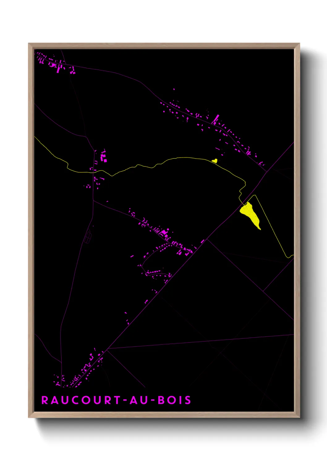 Une affiche de carte sur Raucourt-au-Bois