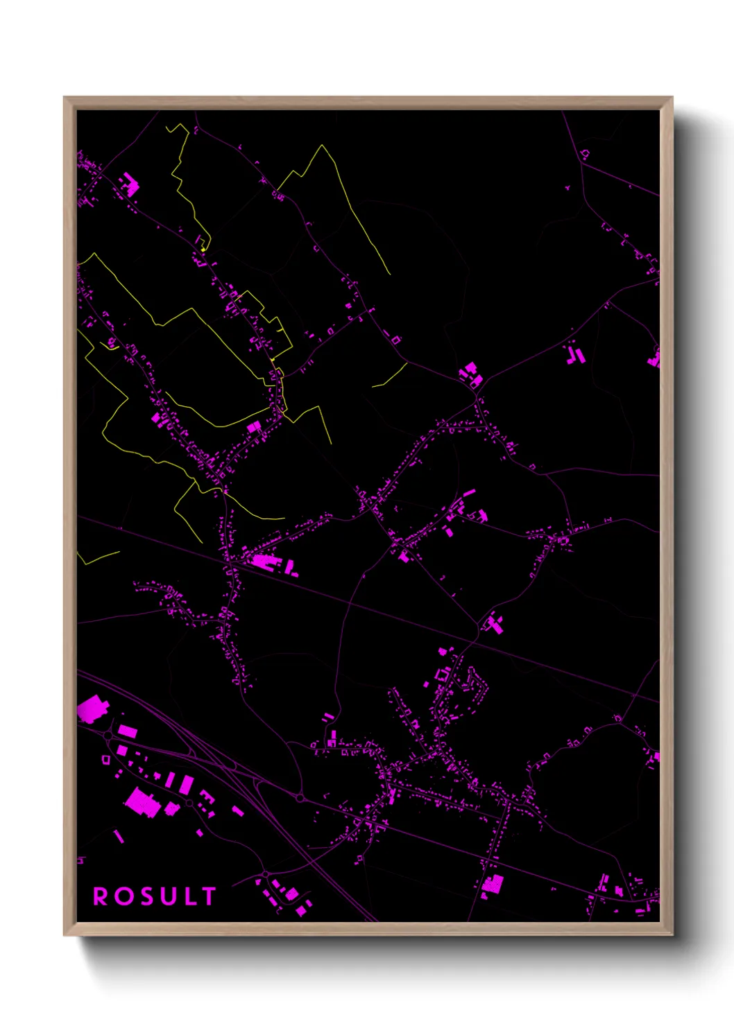Une affiche de carte sur Rosult