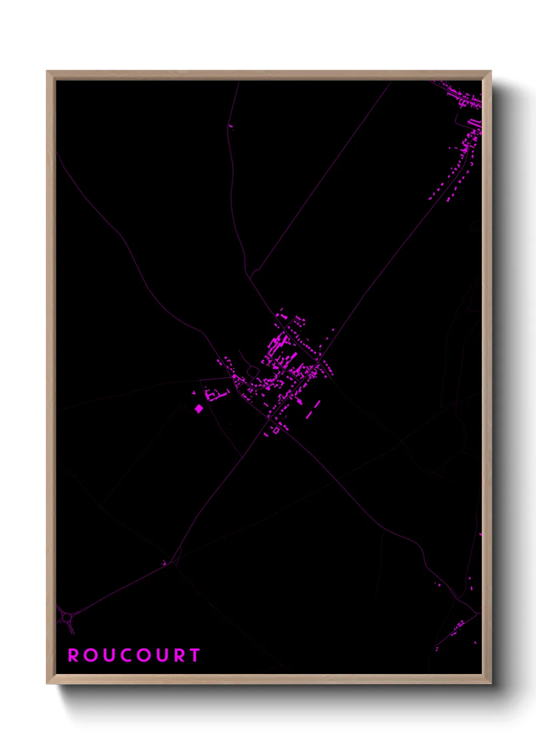 Une affiche de carte sur Roucourt