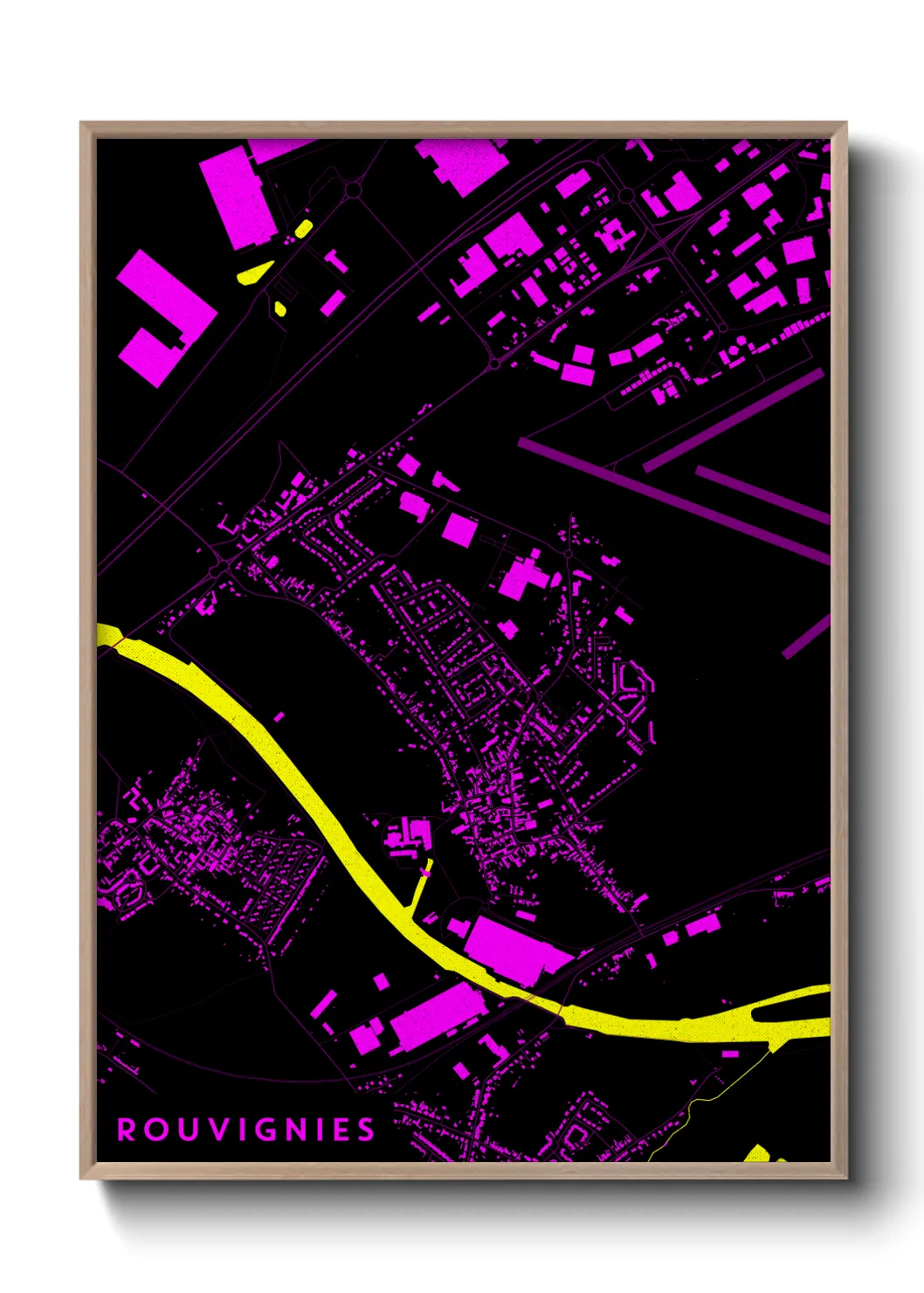 Une affiche de carte sur Rouvignies