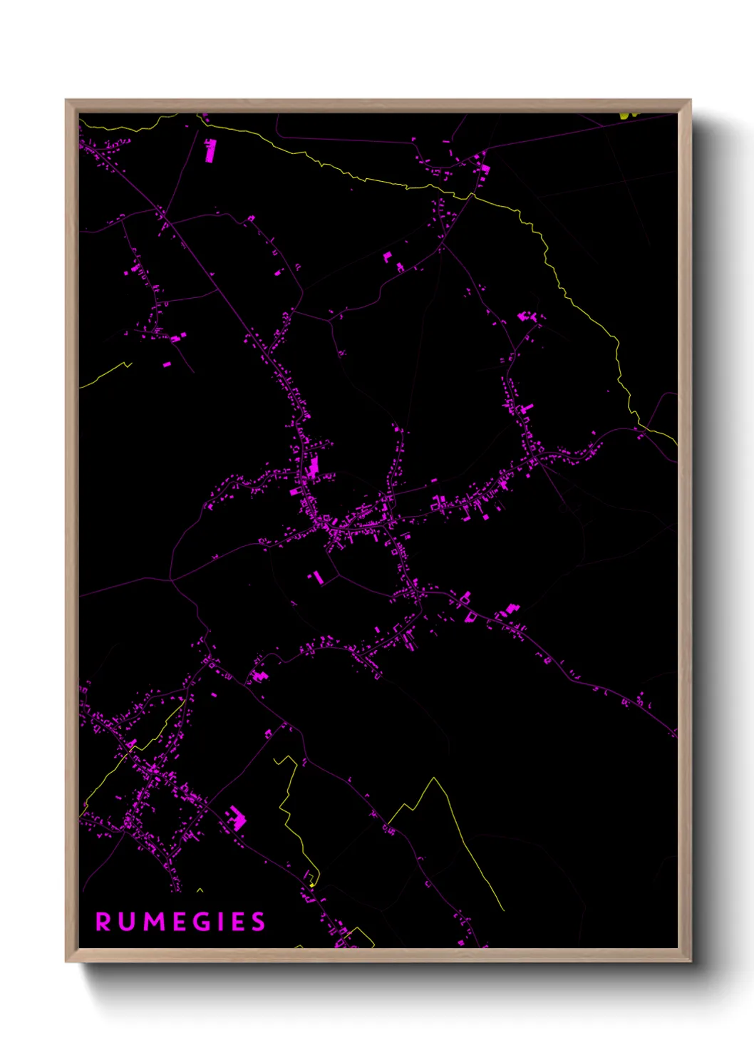 Une affiche de carte sur Rumegies