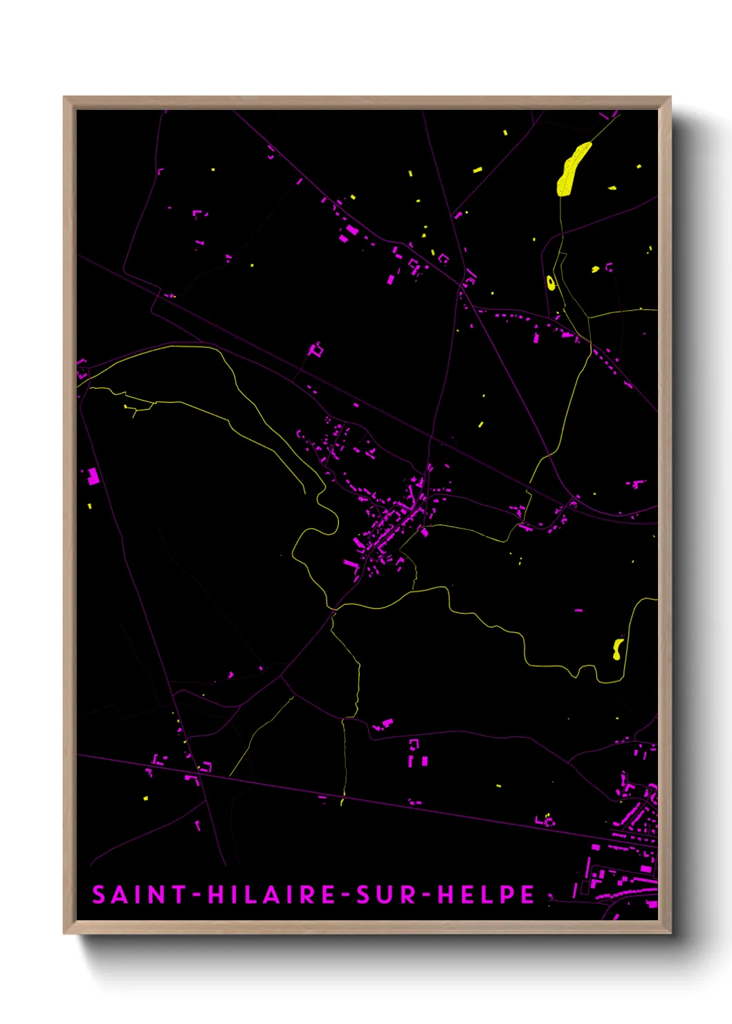 Une affiche de carte sur Saint-Hilaire-sur-Helpe