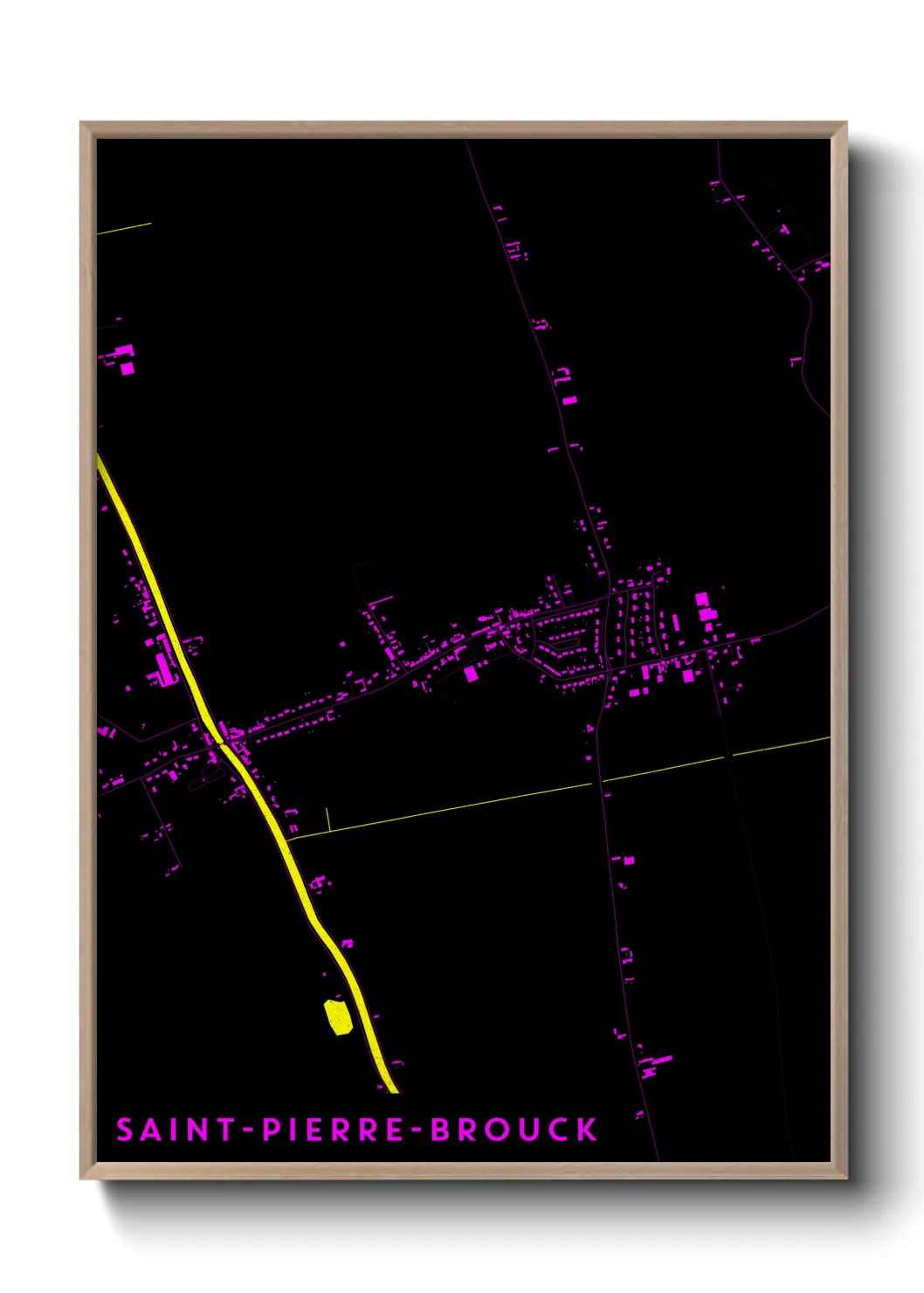 Un poster carteSaint-Pierre-Brouck