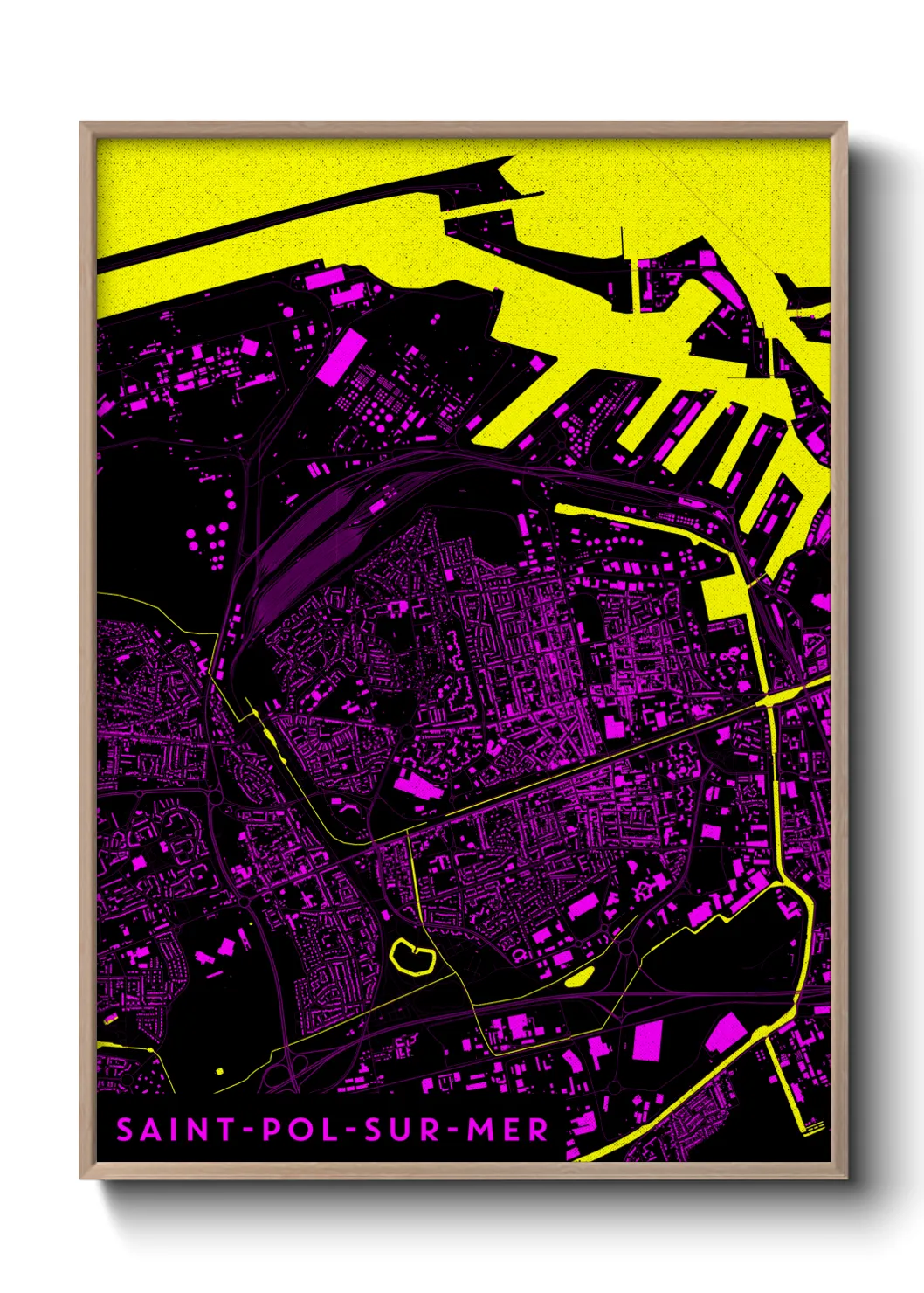 Une affiche de carte sur Saint-Pol-sur-Mer