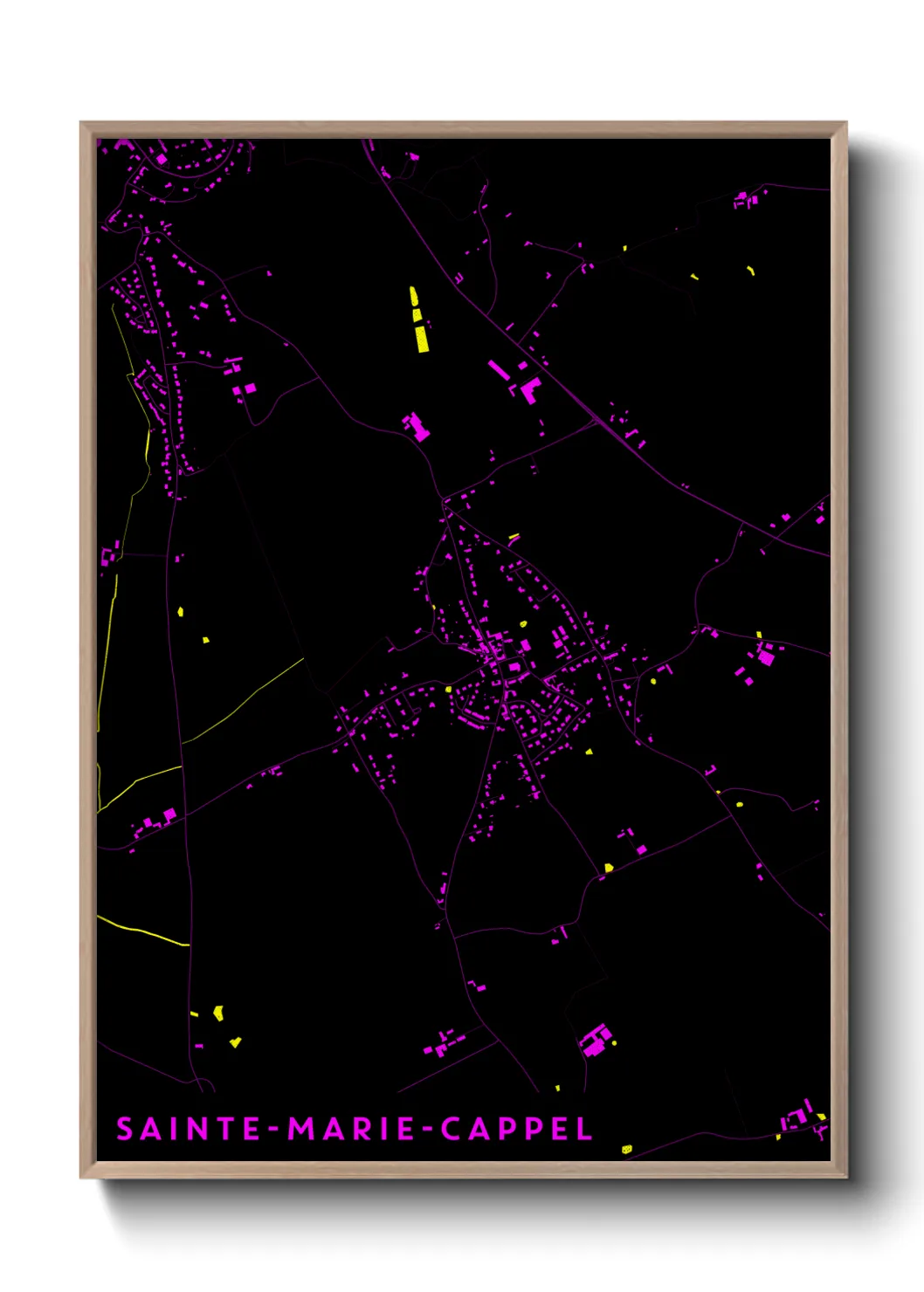 Une affiche de carte sur Sainte-Marie-Cappel