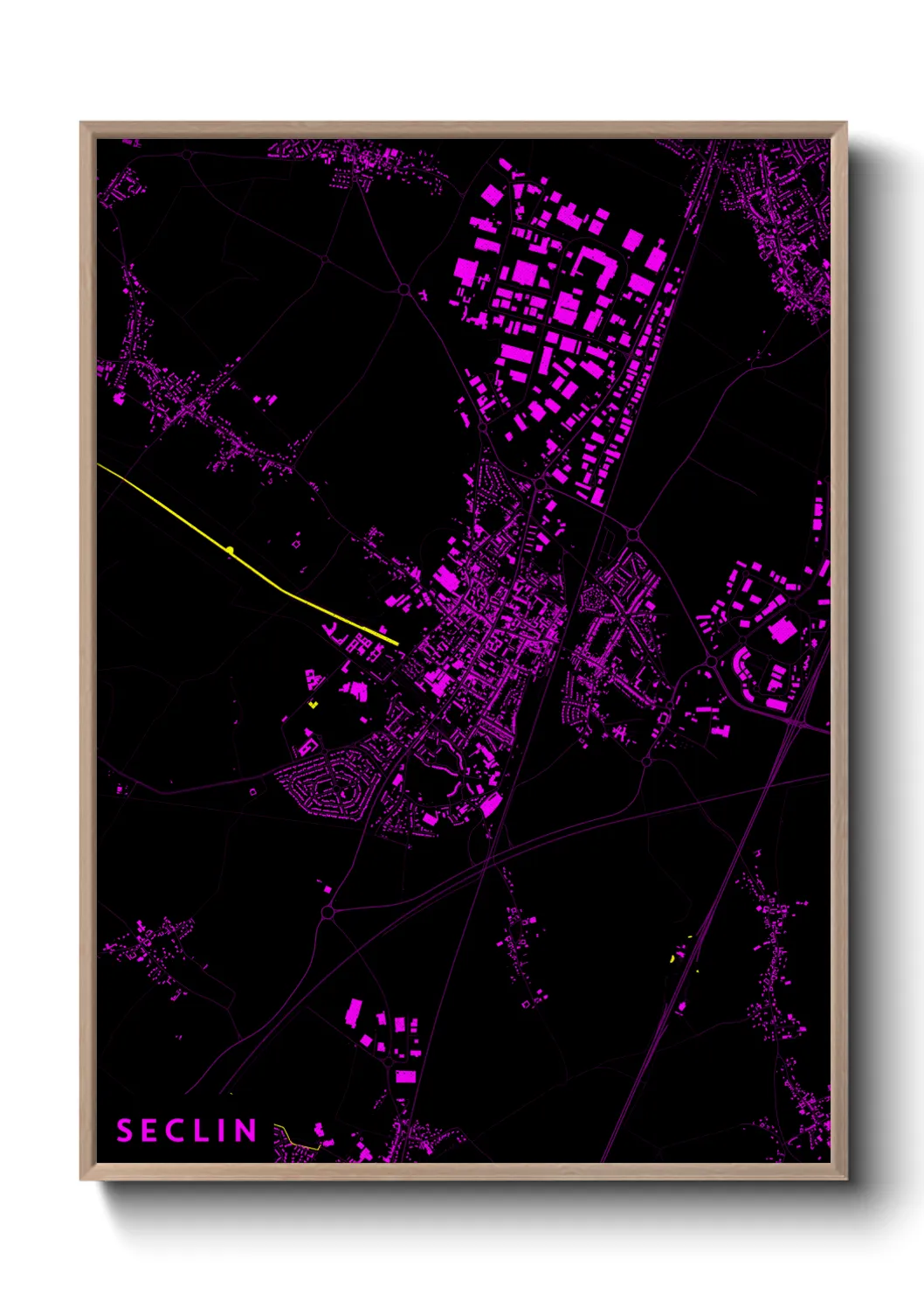 Une affiche de carte sur Seclin