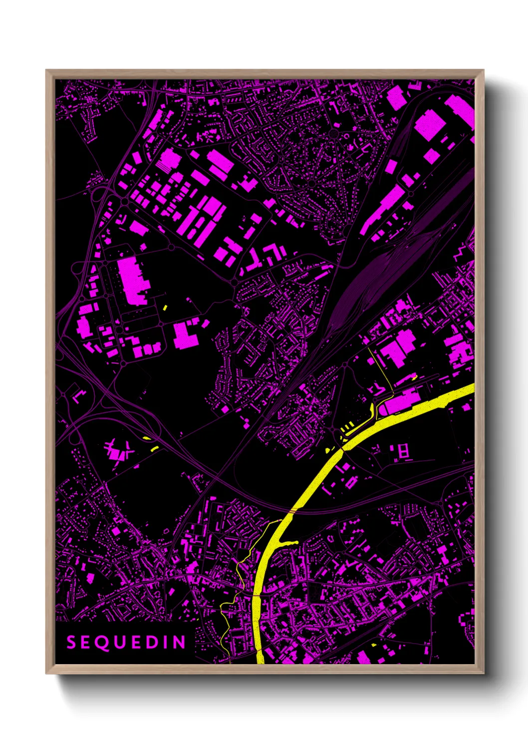 Une affiche de carte sur Sequedin