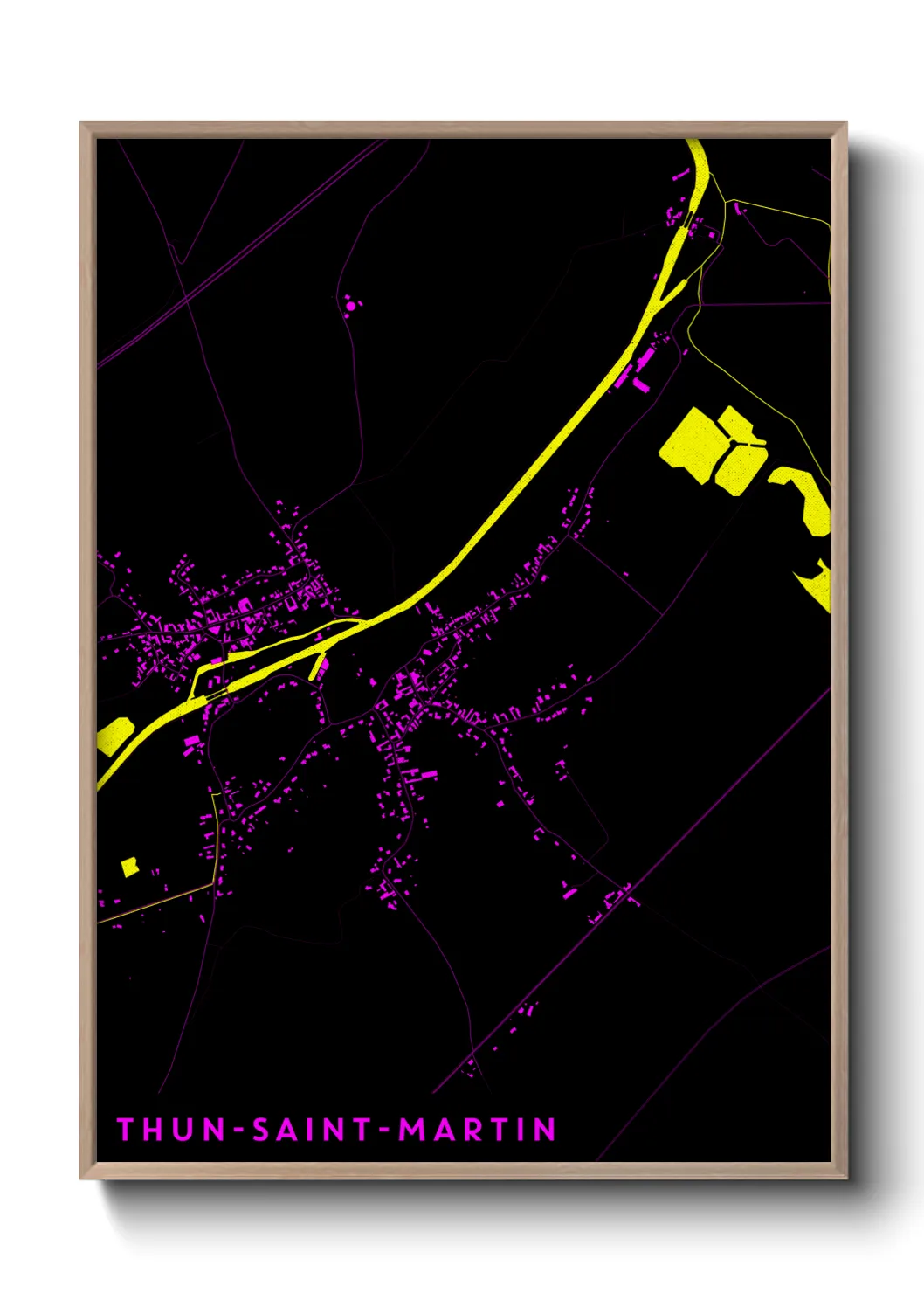 Une affiche de carte sur Thun-Saint-Martin