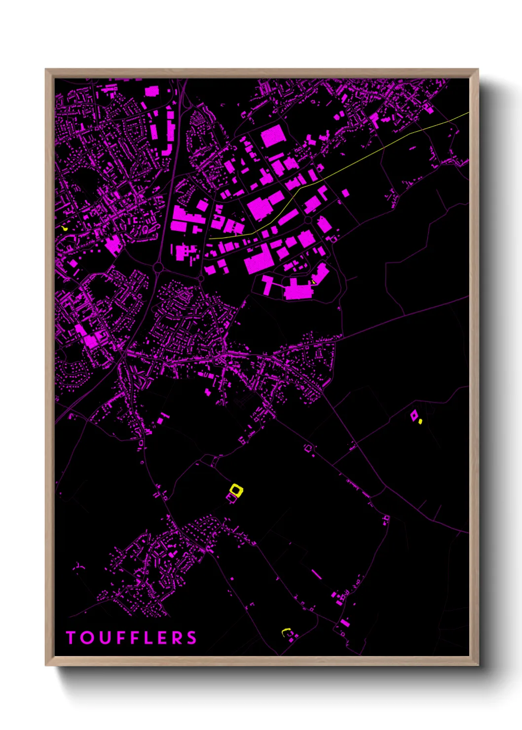 Une affiche de carte sur Toufflers