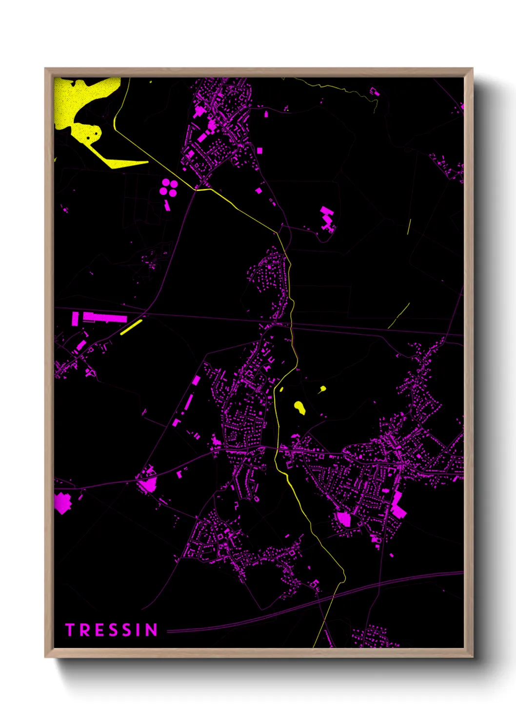 Une affiche de carte sur Tressin
