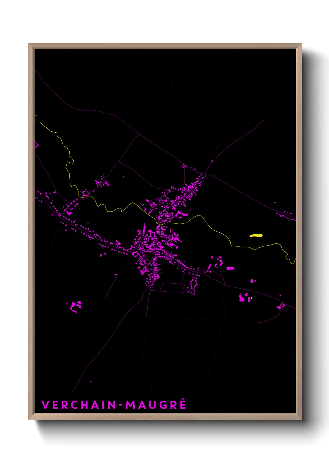Une affiche de carte sur Verchain-Maugré