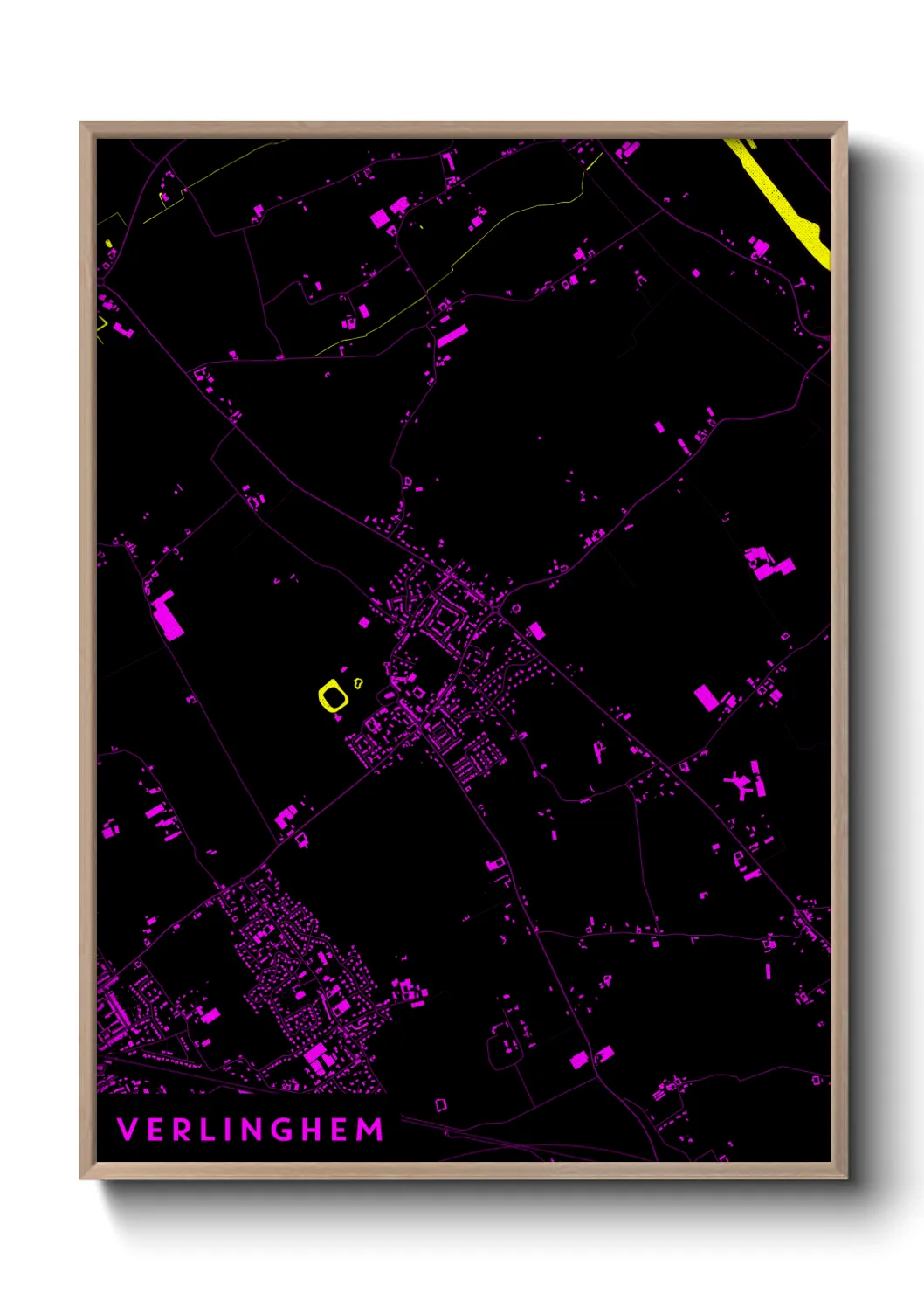 Une affiche de carte sur Verlinghem