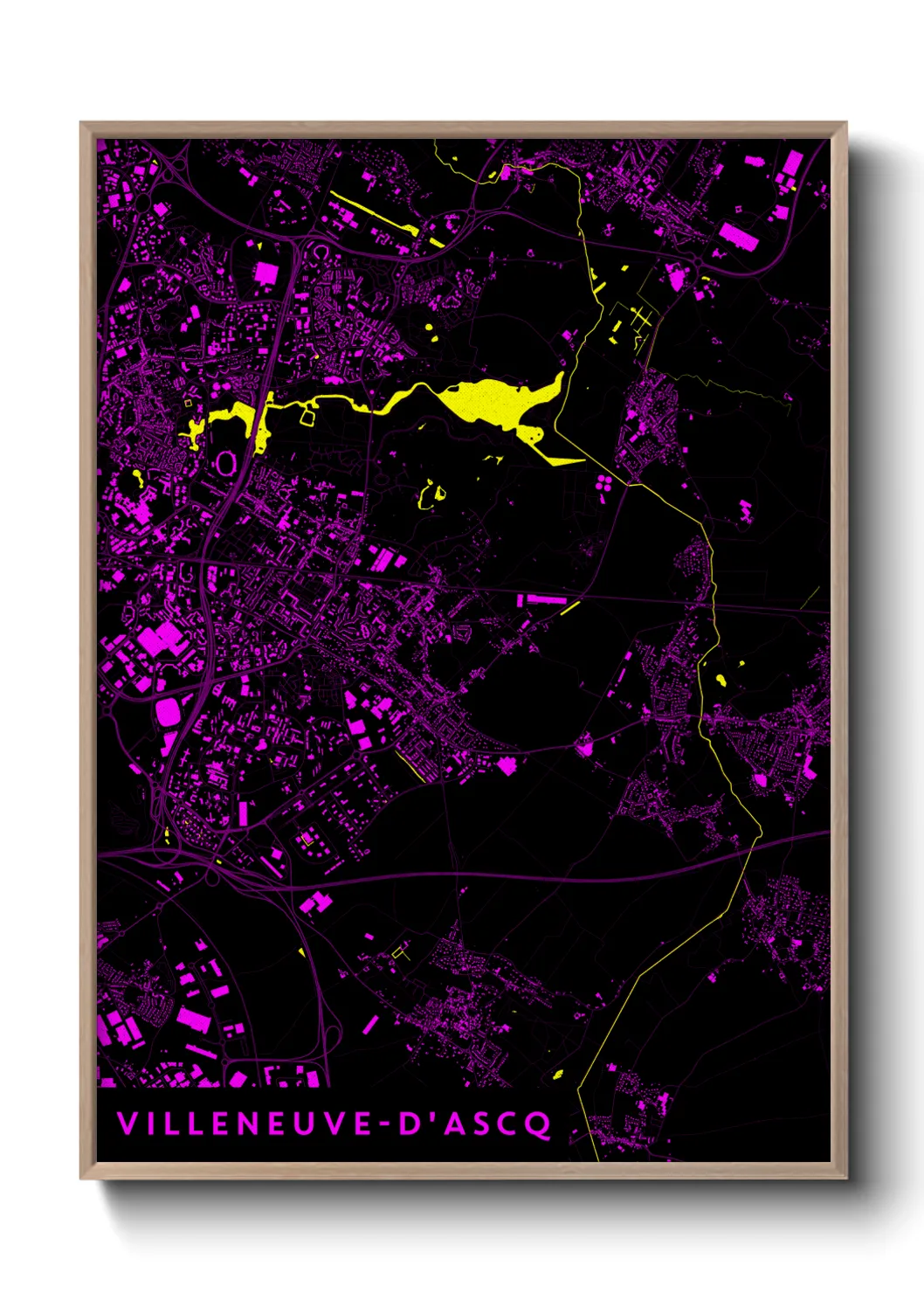 Un poster carteVilleneuve-d'Ascq