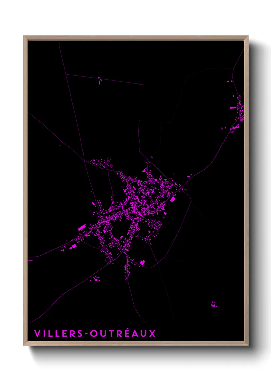 Une affiche de carte sur Villers-Outréaux