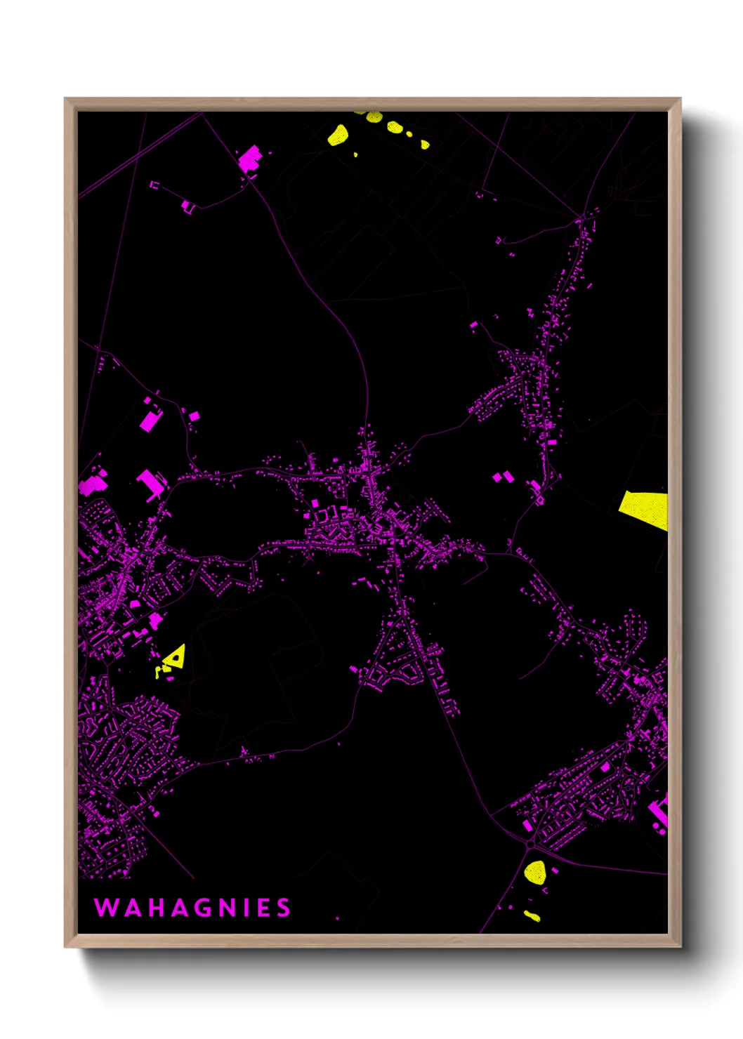 Une affiche de carte sur Wahagnies
