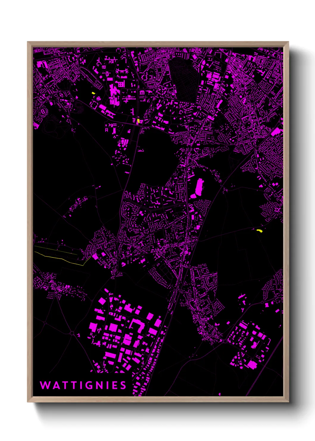 Une affiche de carte sur Wattignies