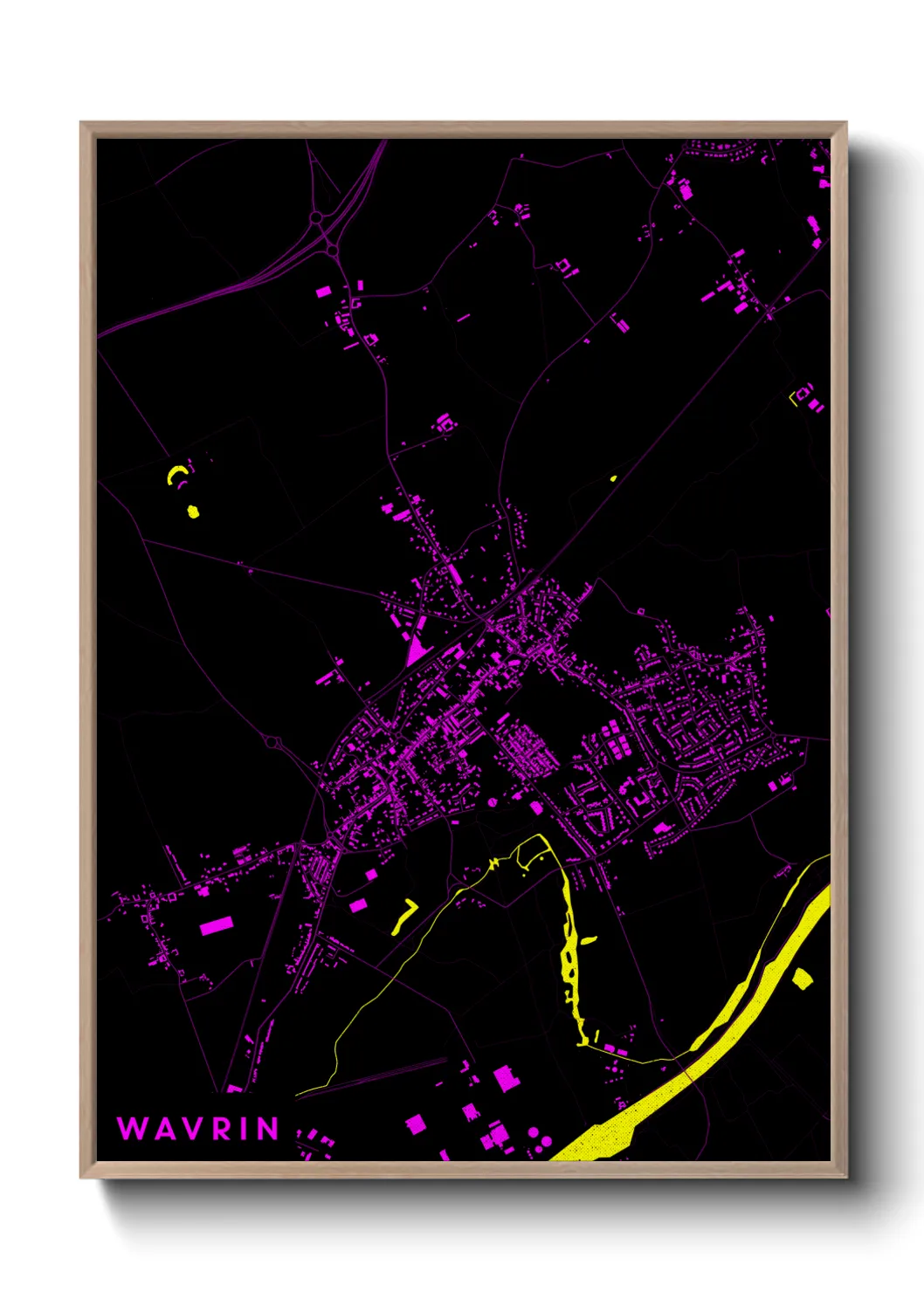 Une affiche de carte sur Wavrin