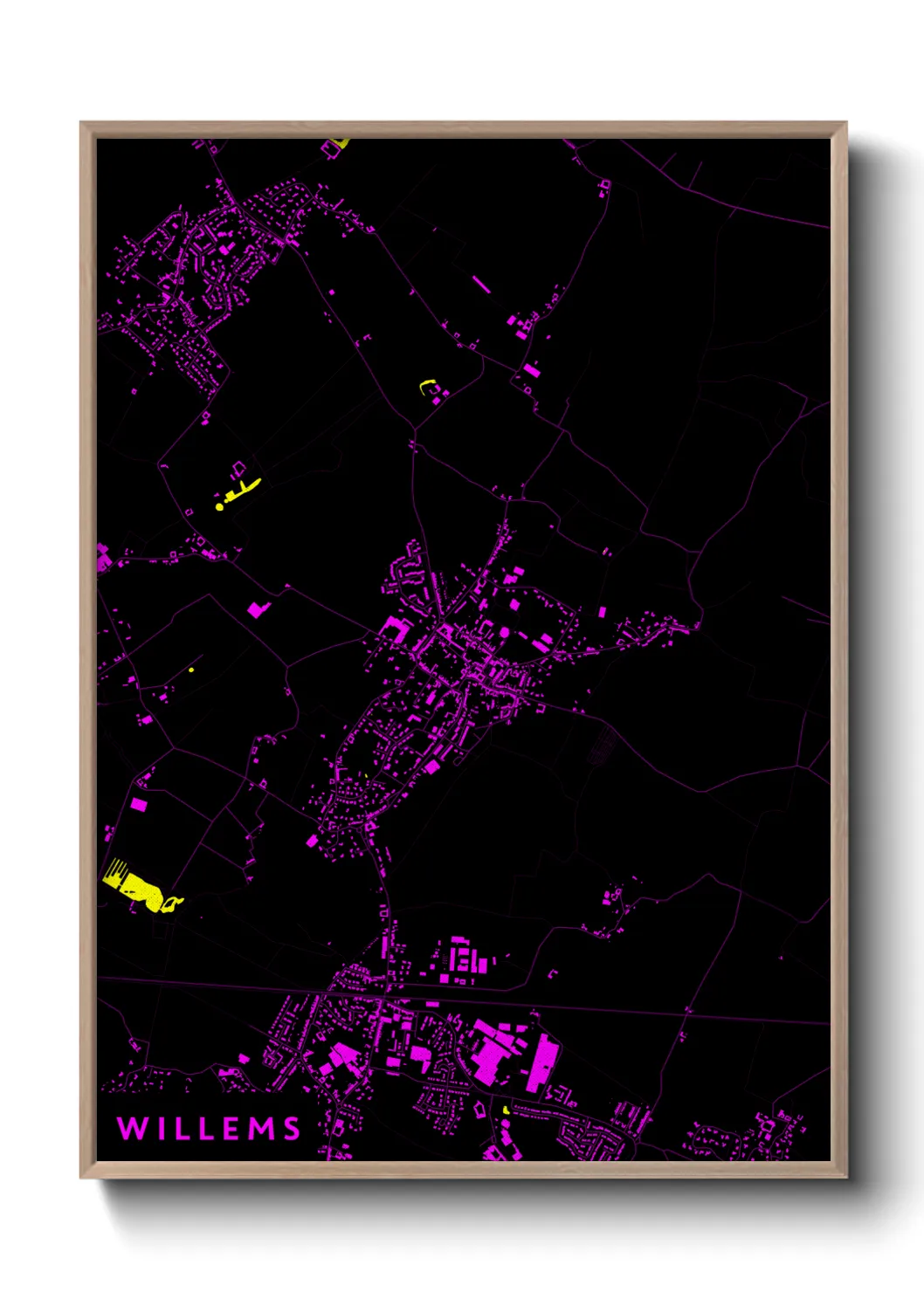 Une affiche de carte sur Willems