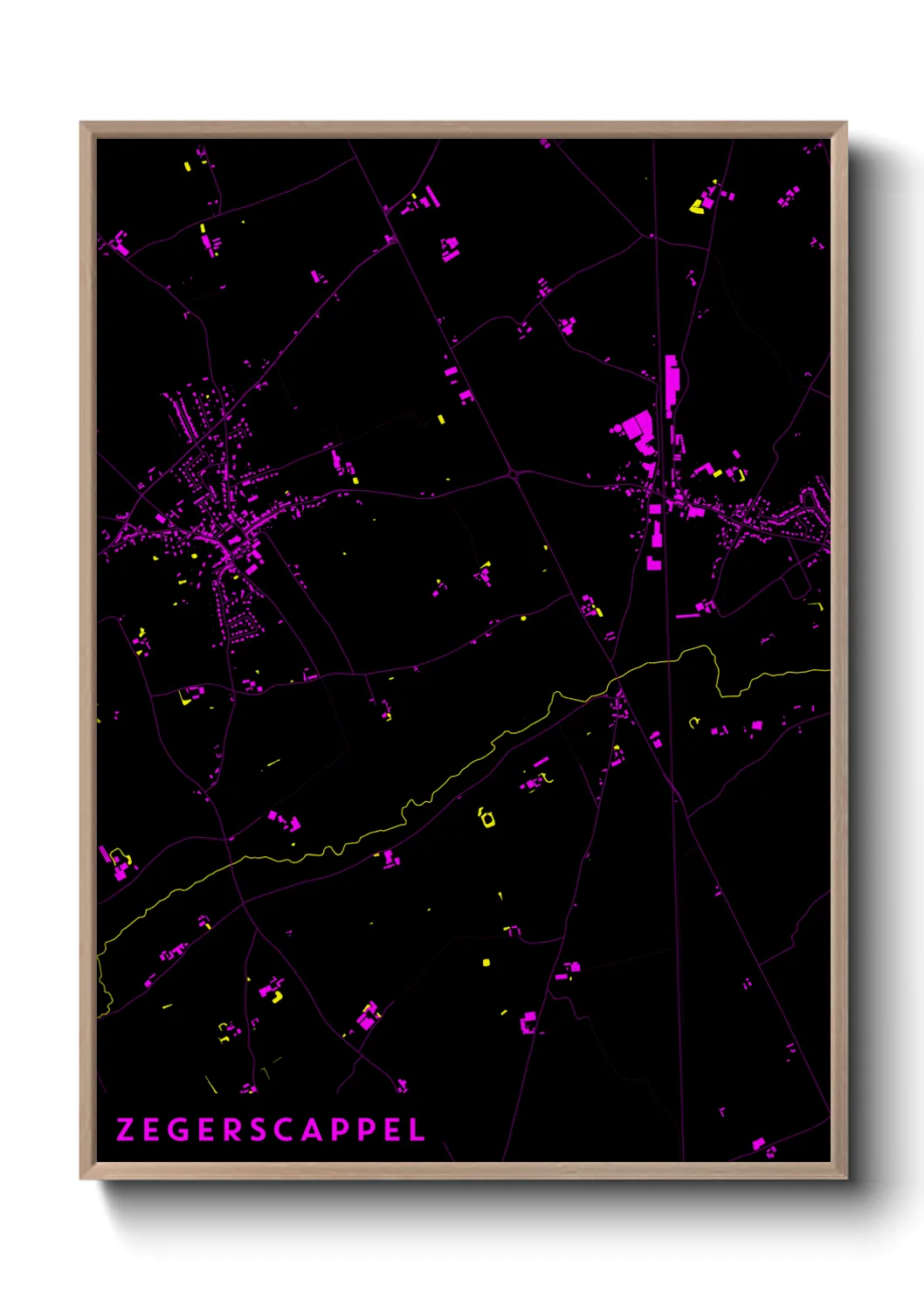 Une affiche de carte sur Zegerscappel