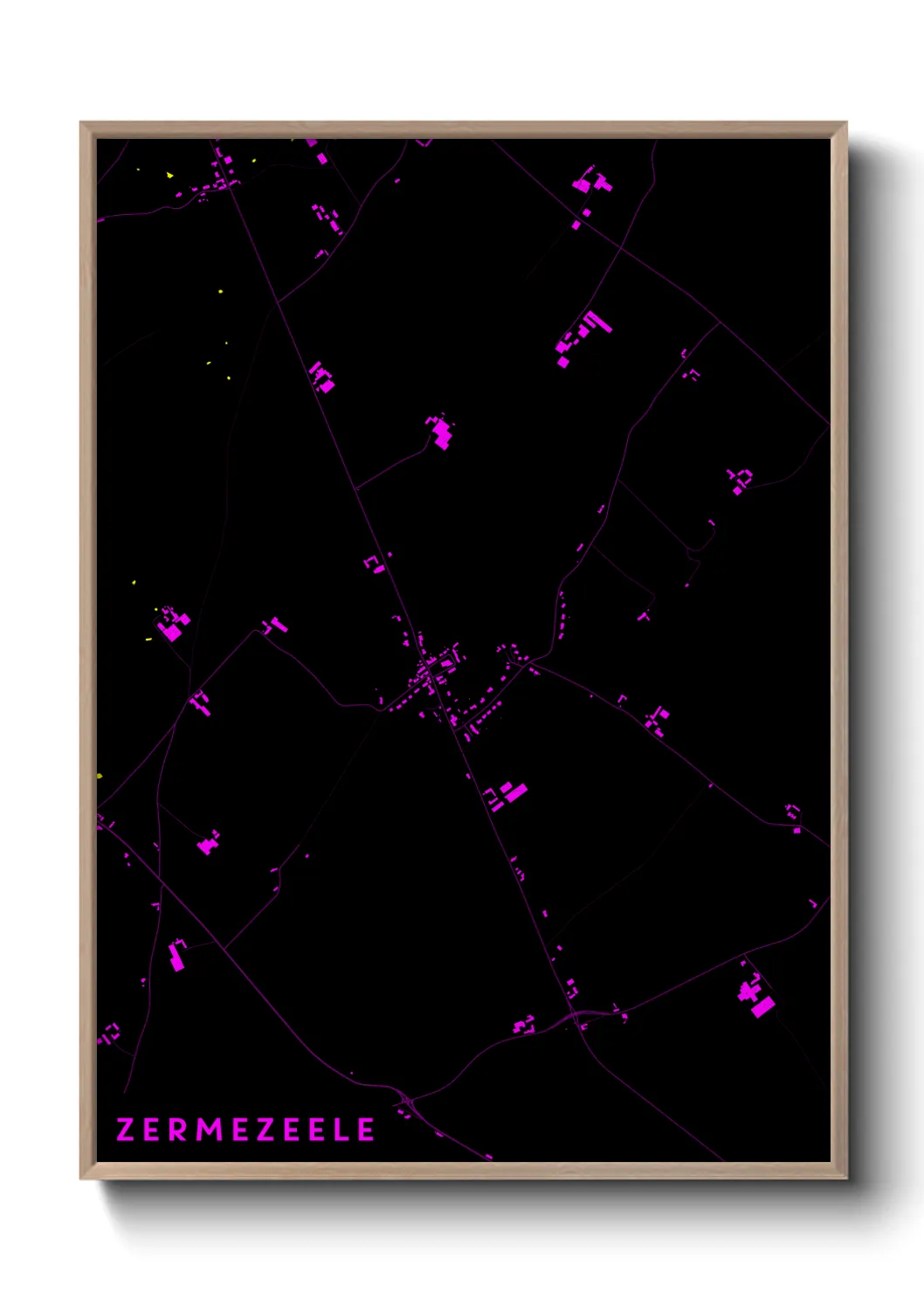 Une affiche de carte sur Zermezeele