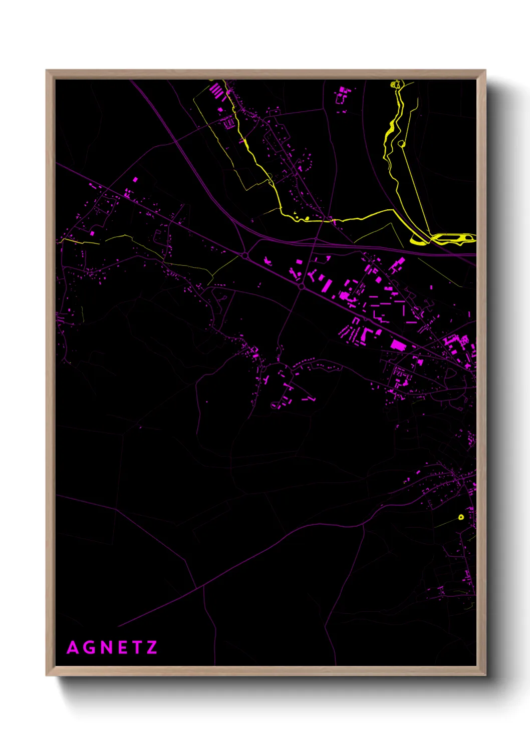 Une affiche de carte sur Agnetz