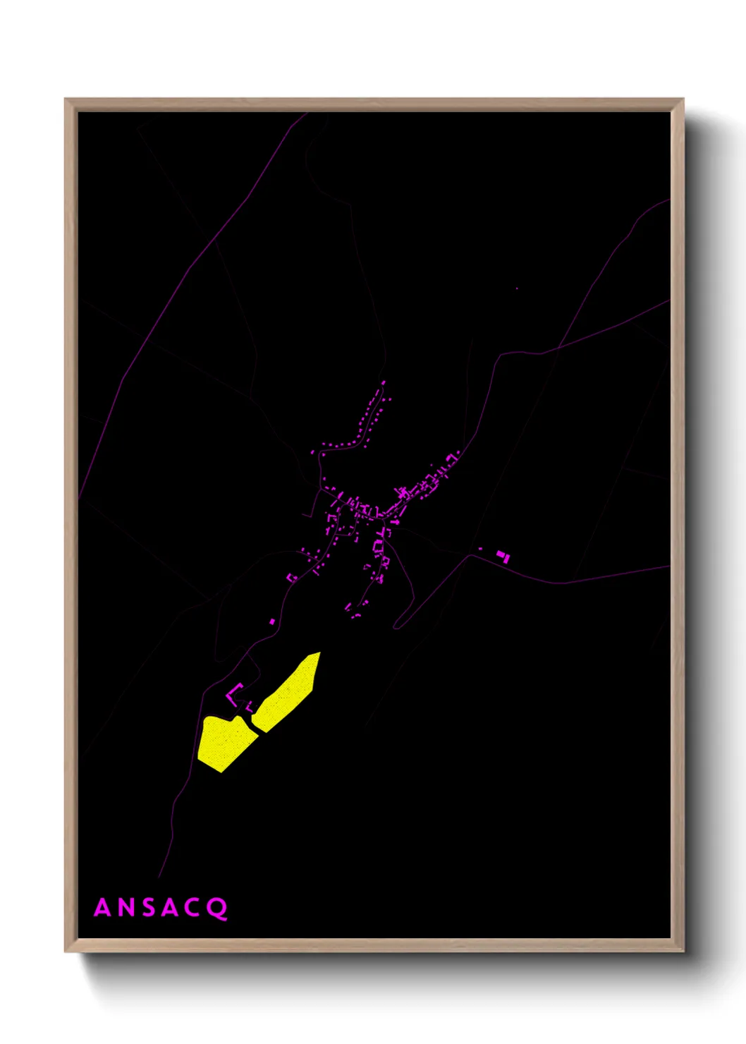 Une affiche de carte sur Ansacq