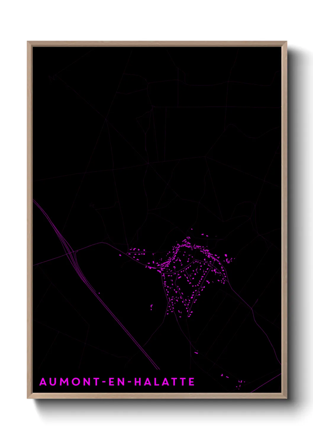 Une affiche de carte sur Aumont-en-Halatte