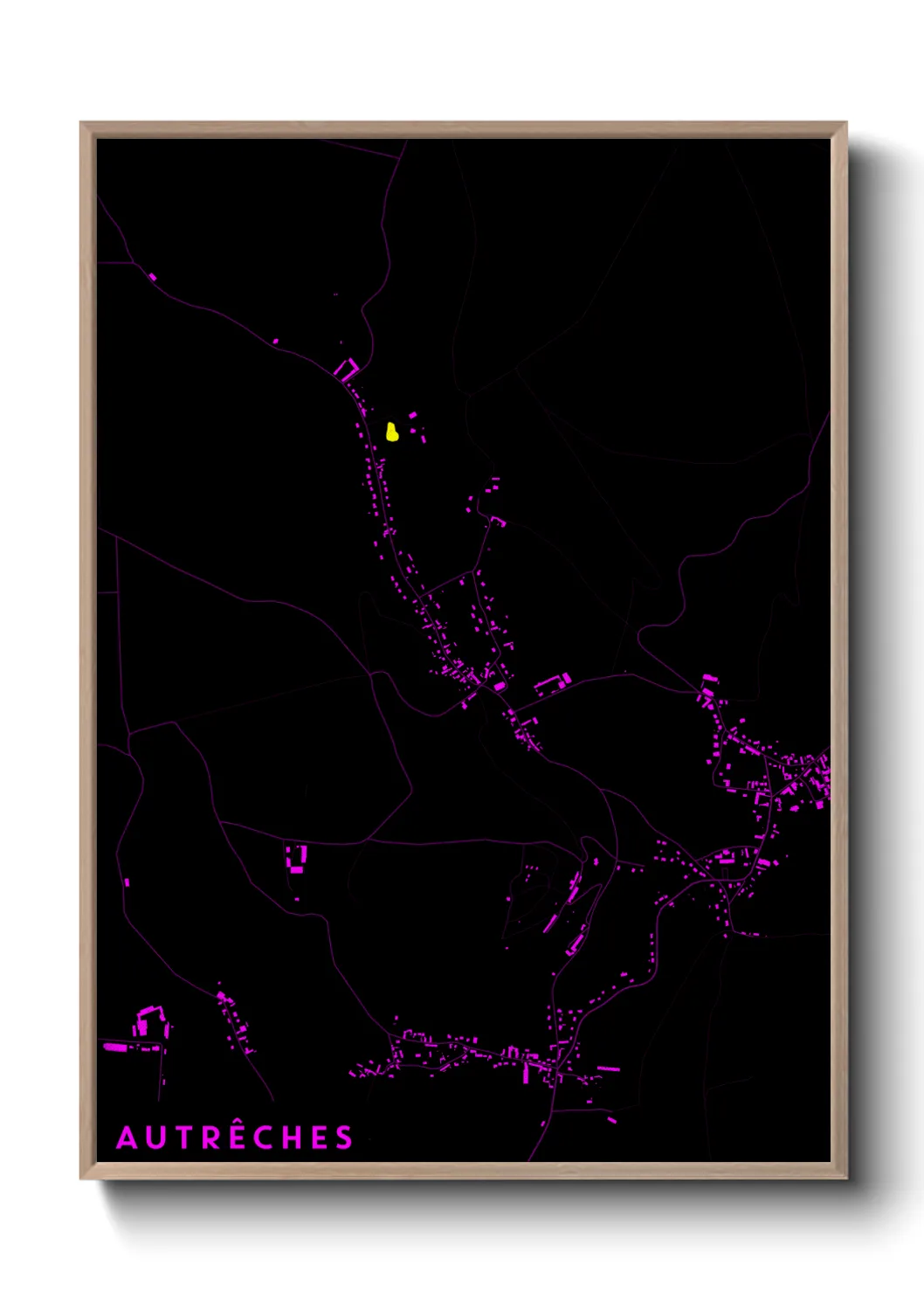 Une affiche de carte sur Autrêches