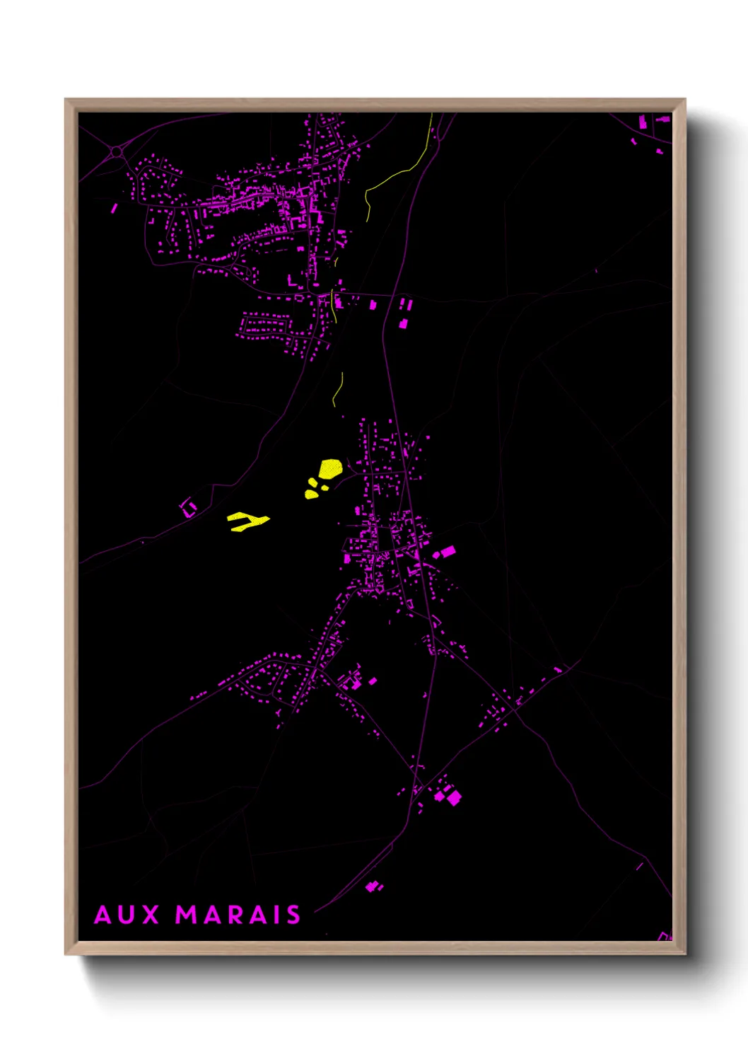 Une affiche de carte sur Aux Marais