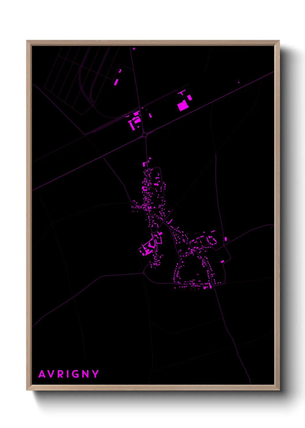 Une affiche de carte sur Avrigny