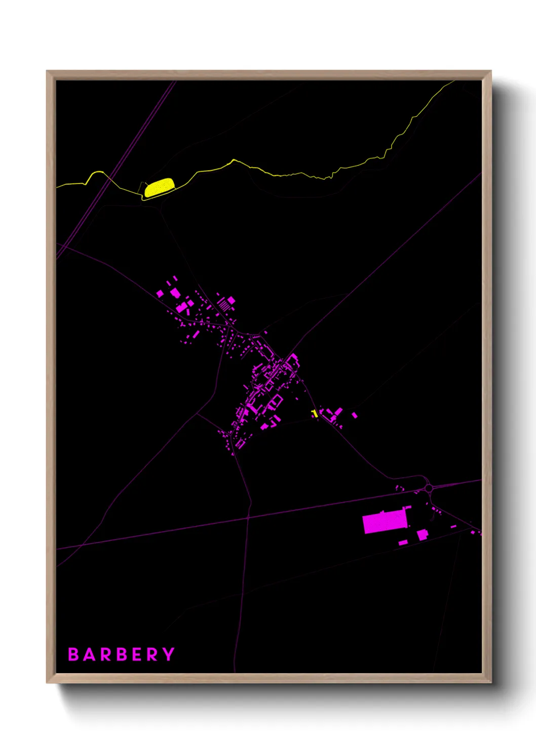 Une affiche de carte sur Barbery