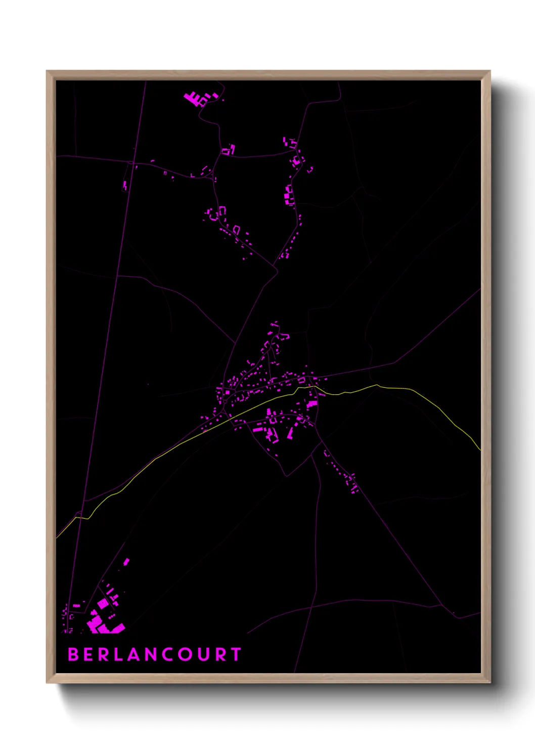 Une affiche de carte sur Berlancourt