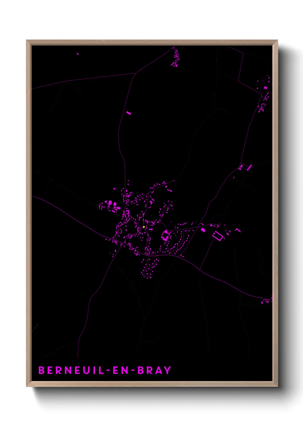 Une affiche de carte sur Berneuil-en-Bray