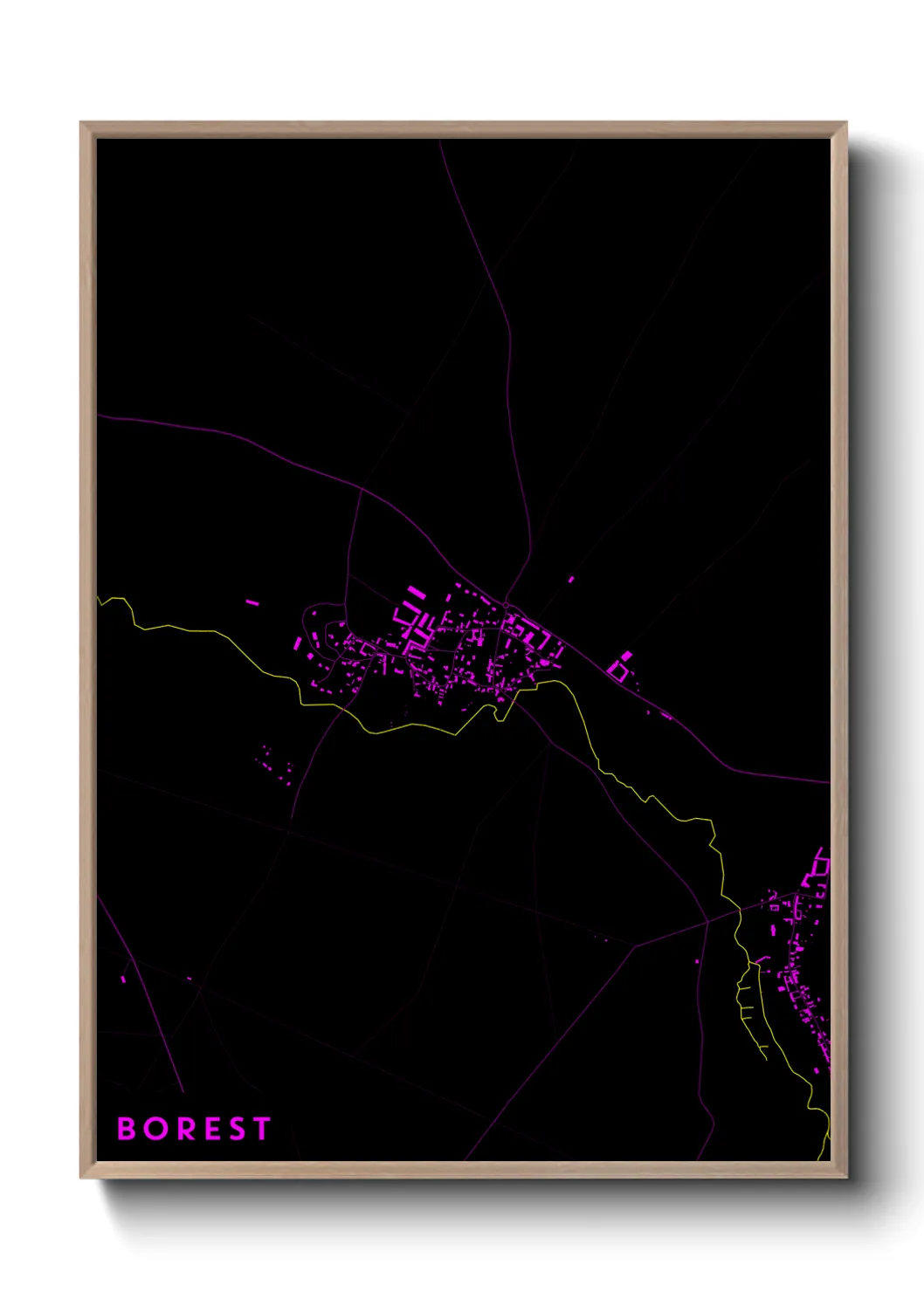 Une affiche de carte sur Borest