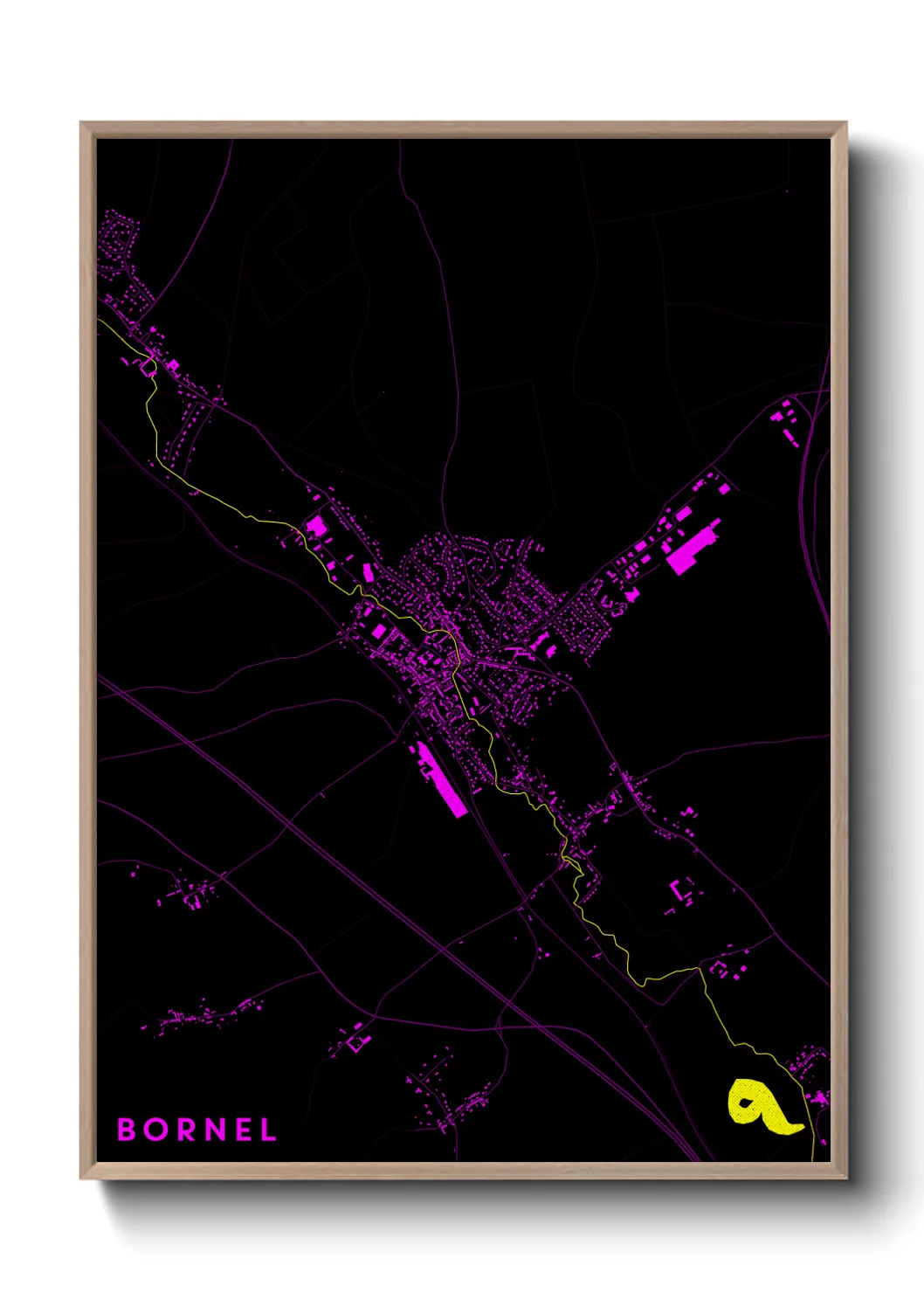 Une affiche de carte sur Bornel
