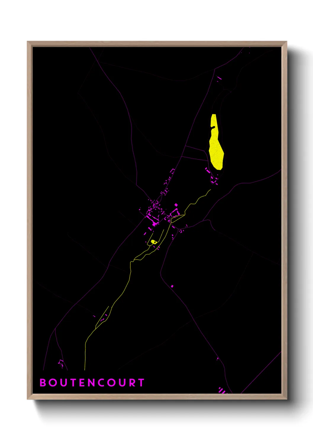 Une affiche de carte sur Boutencourt