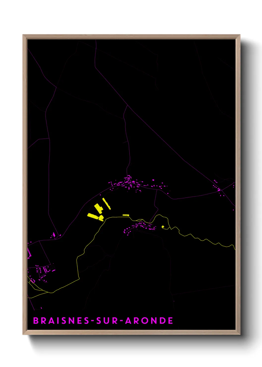 Une affiche de carte sur Braisnes-sur-Aronde